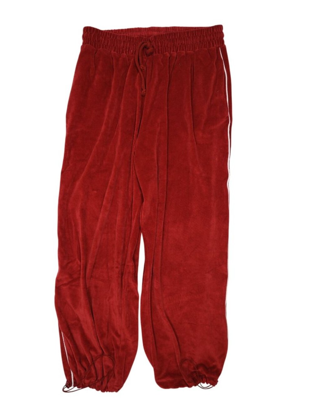 Collusion Relaxed Velvet Sweatpants in Red